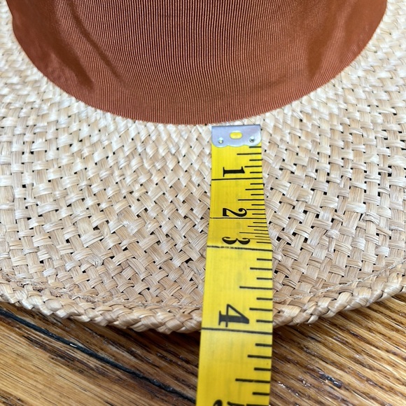 Street Smart by Bernard straw hat with rust color grosgrain ribbon band. - Picture 8 of 12